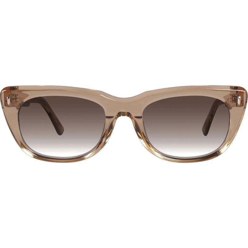 Tomahawk, Dark Champagne with Gold Metal/Brown Gradient Lenses
