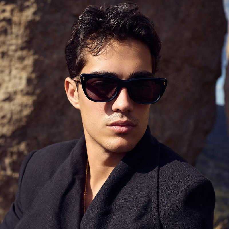 Tomahawk, Gloss Black with Gold Metal/Black Polarised Lenses