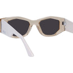 Valiant, Transparent Amber with Gold Metal Trim/Black Lenses