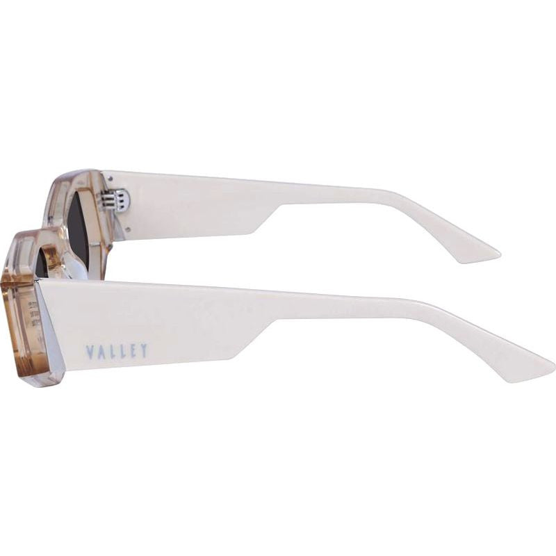 Valiant, Transparent Amber with Gold Metal Trim/Black Lenses