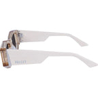 Valiant, Transparent Amber with Gold Metal Trim/Black Lenses