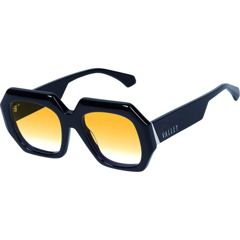 Monolith, Gloss Black with Silver Metal Trim/Orange Gradient Lenses