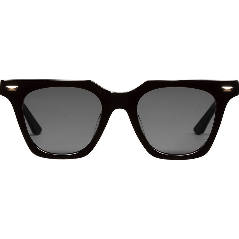 Prisoner II, Gloss Black with Silver Metal Trim/Black Lenses