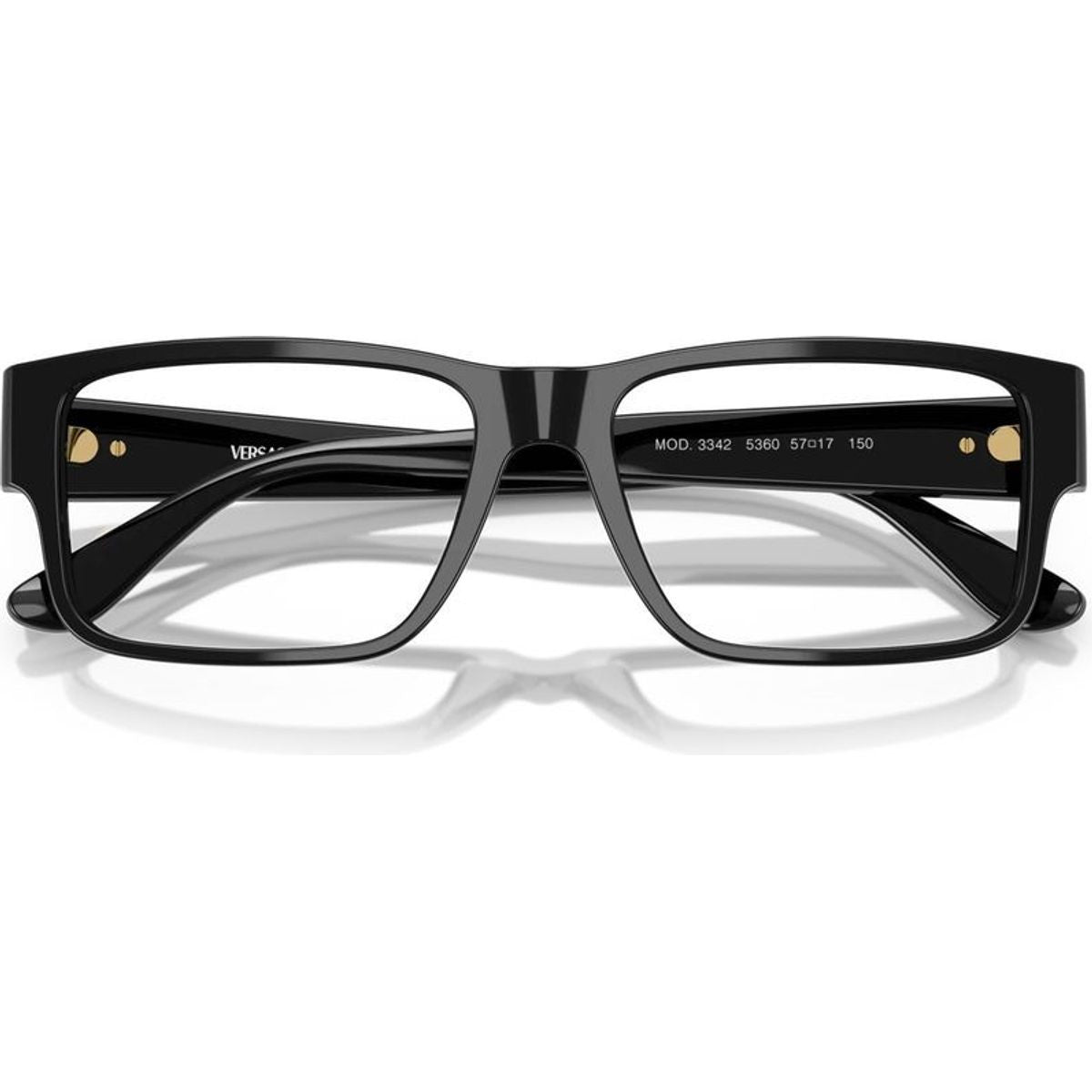 VE3342, Shiny Black/Clear Lenses 57 Eye Size