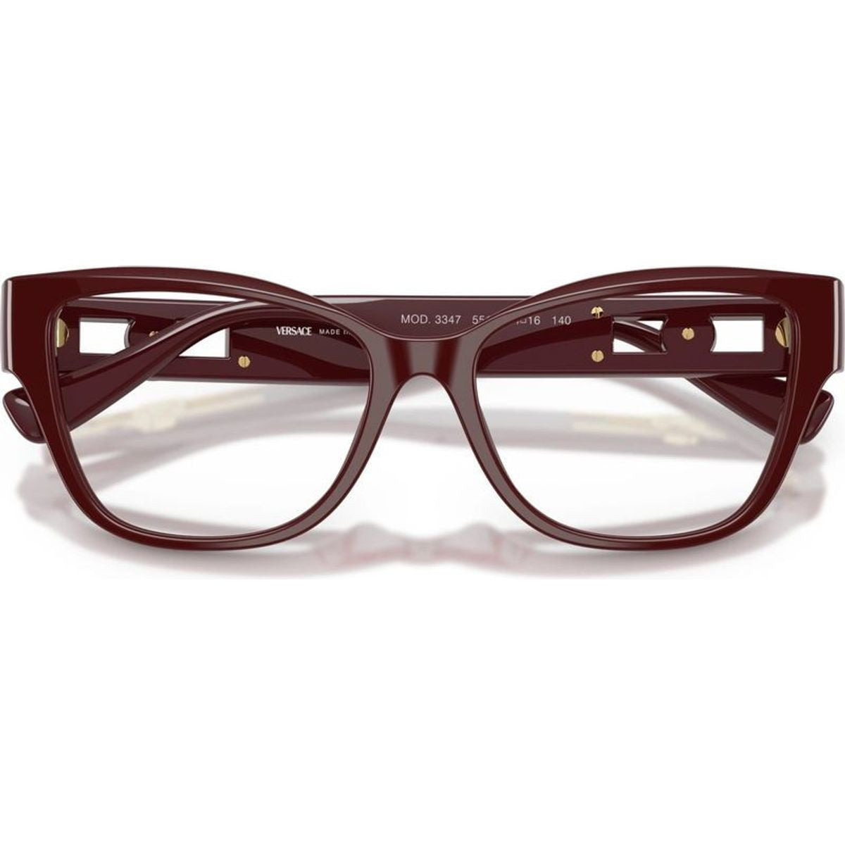 VE3347, Solid Red/Clear Lenses 54 Eye Size