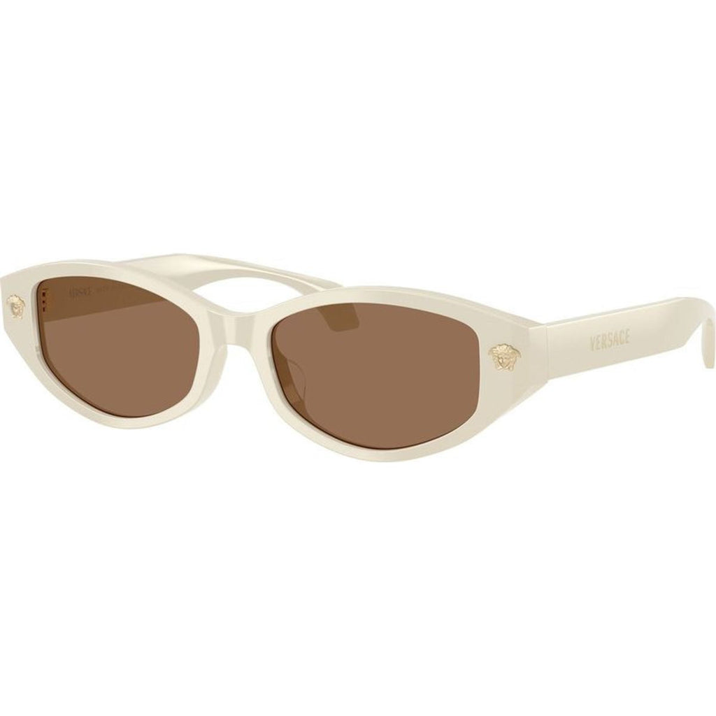 VE4512D, White Talc/Dark Brown Lenses