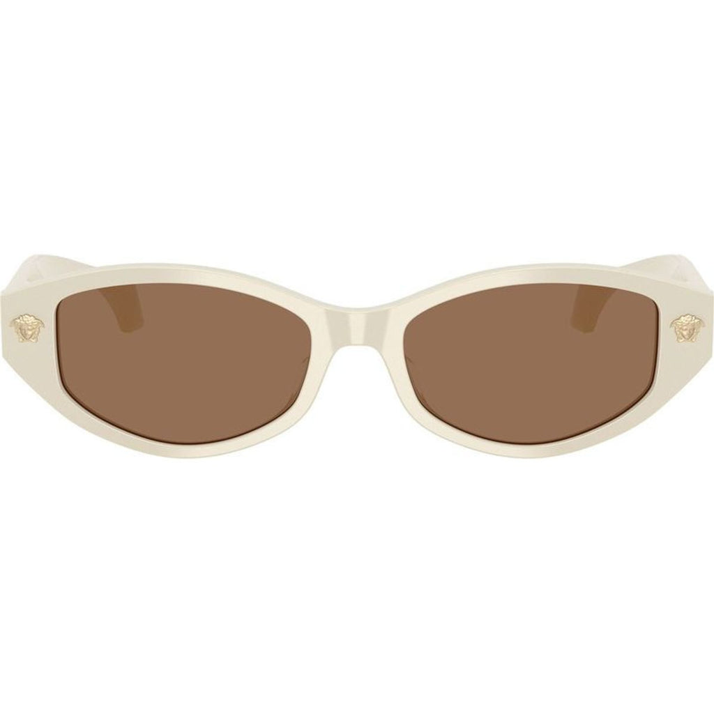 VE4512D, White Talc/Dark Brown Lenses