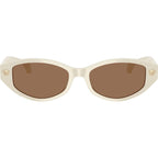 VE4512D, White Talc/Dark Brown Lenses