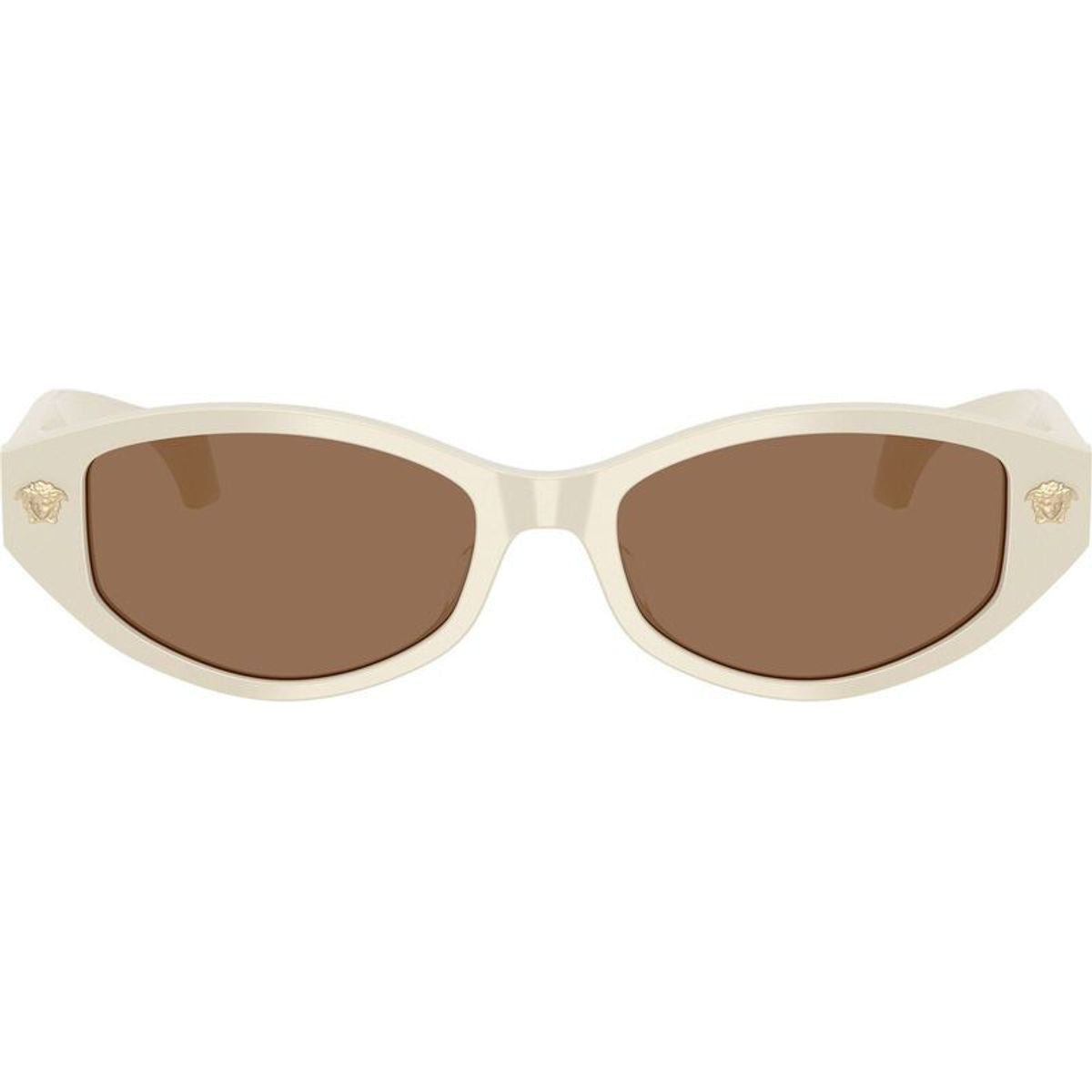 VE4512D, White Talc/Dark Brown Lenses