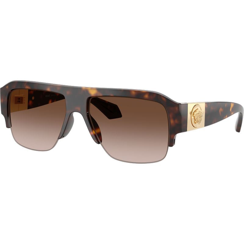 Versace VE4525U Dark Havana Brown Gradient Angle
