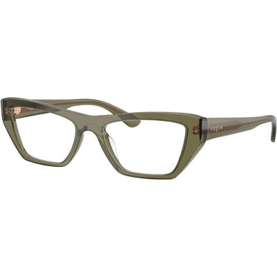 VO5701U, Transparent Olive Green/Clear Lenses 53 Eye Size