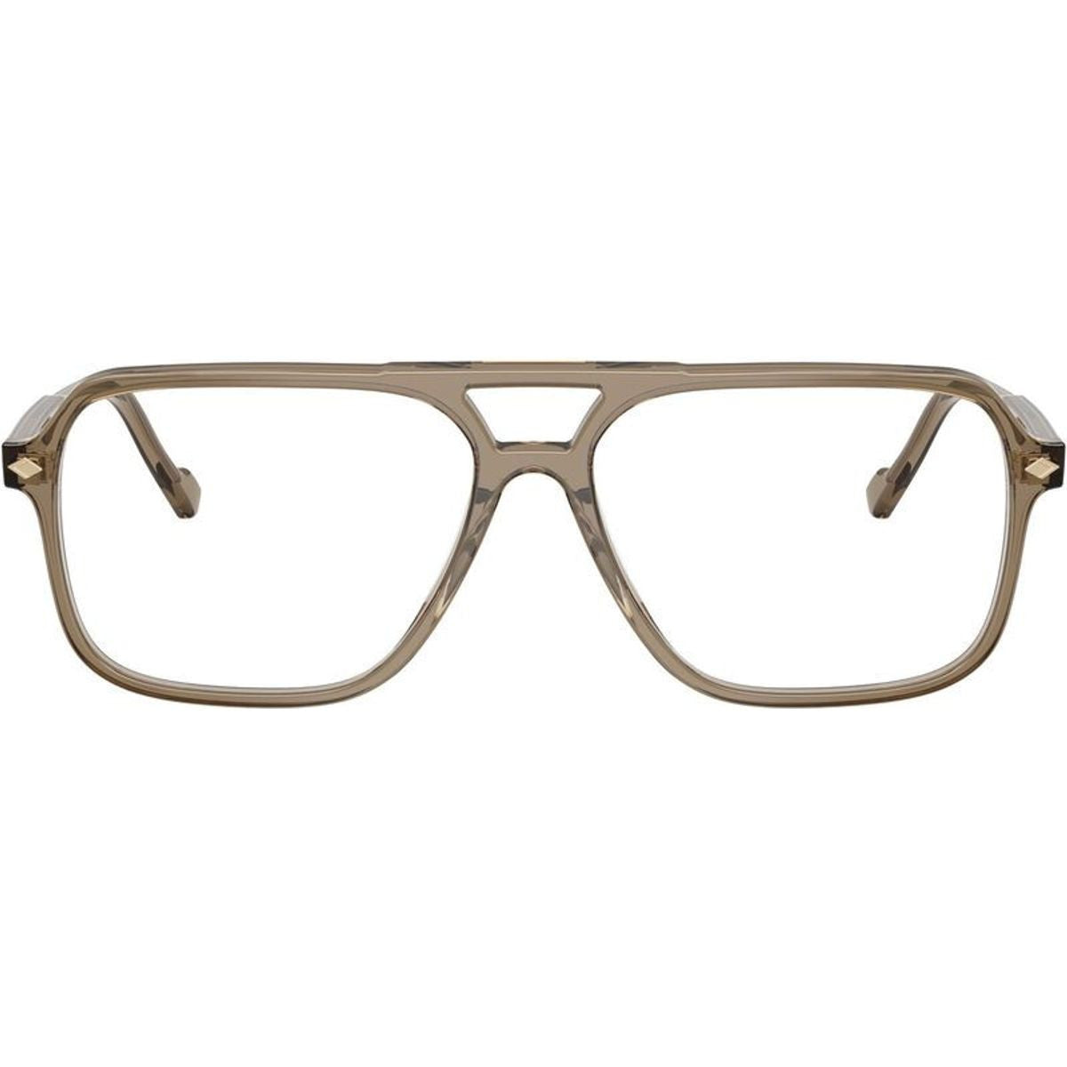 VO5709, Transparent Brown Heart/Clear Lenses 57 Eye Size