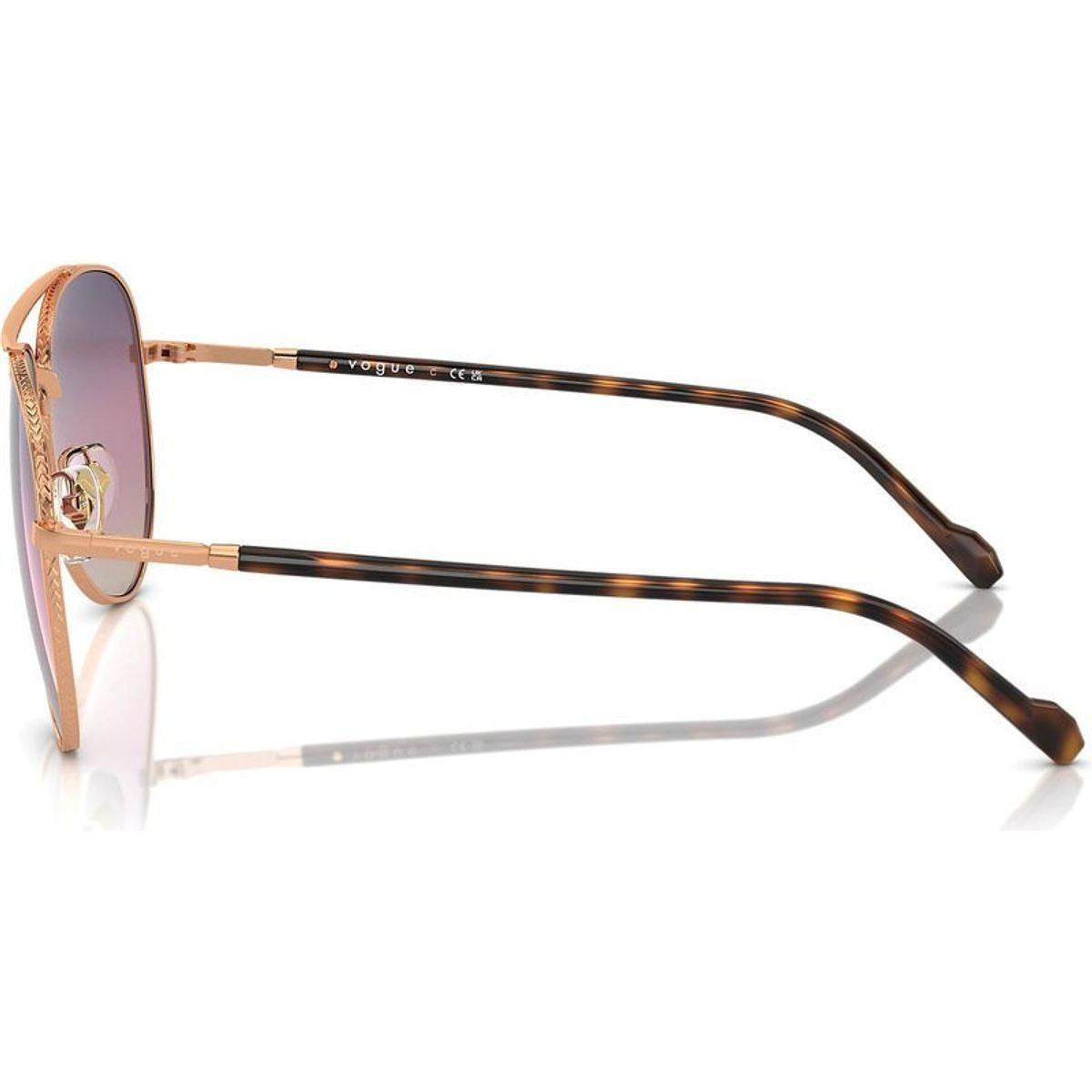 VO4290S, Rose Gold/Brown Violet Blue Trigradient Lenses