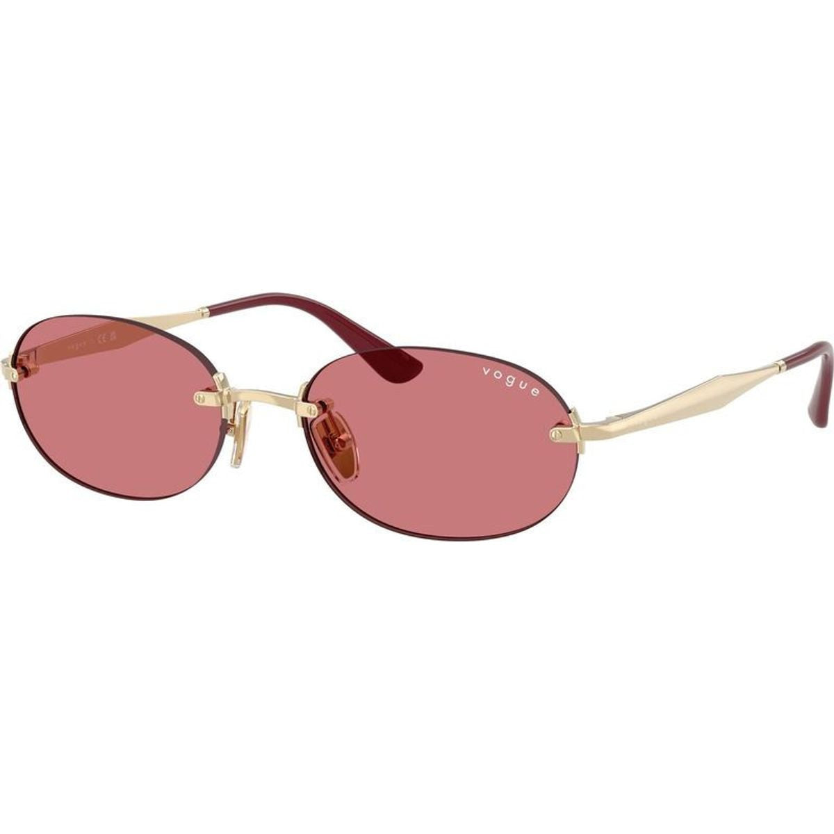 VO4342S, Pale Gold/Red Lenses
