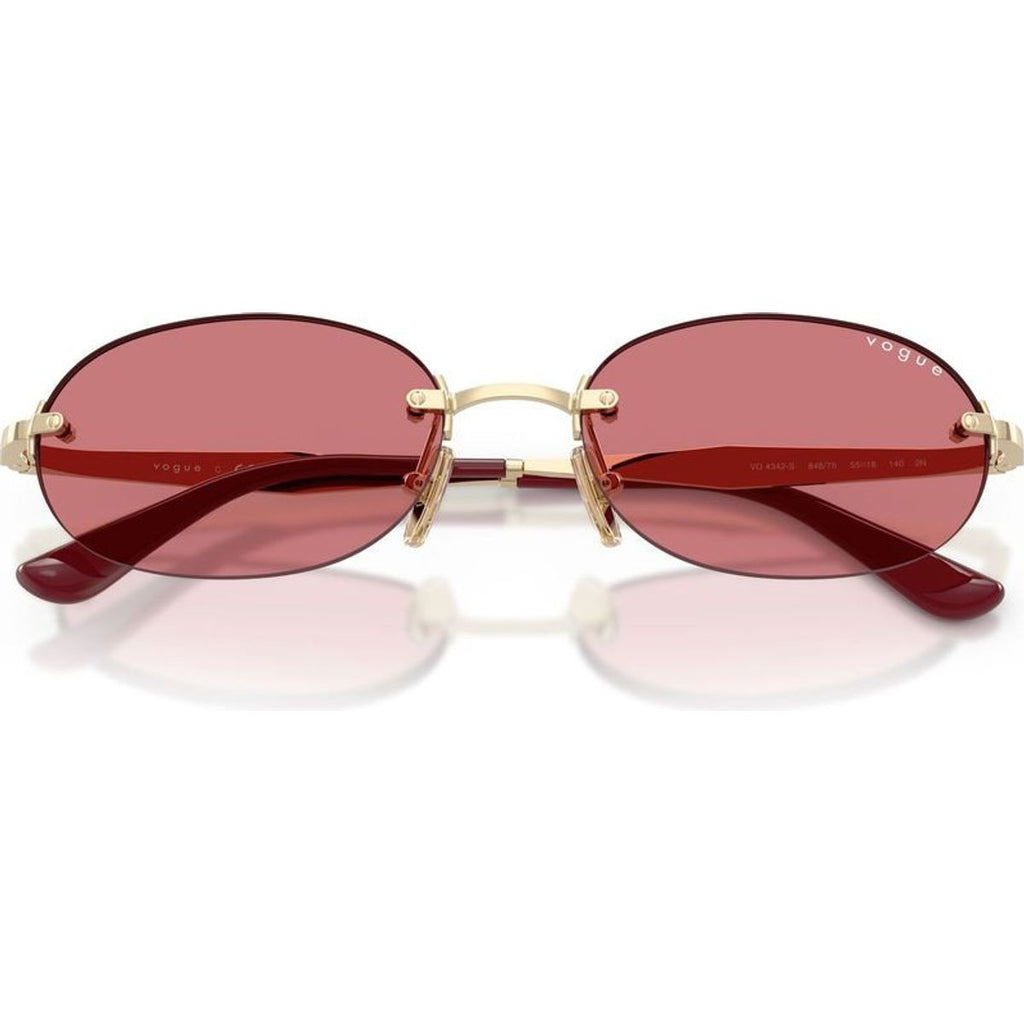 VO4342S, Pale Gold/Red Lenses