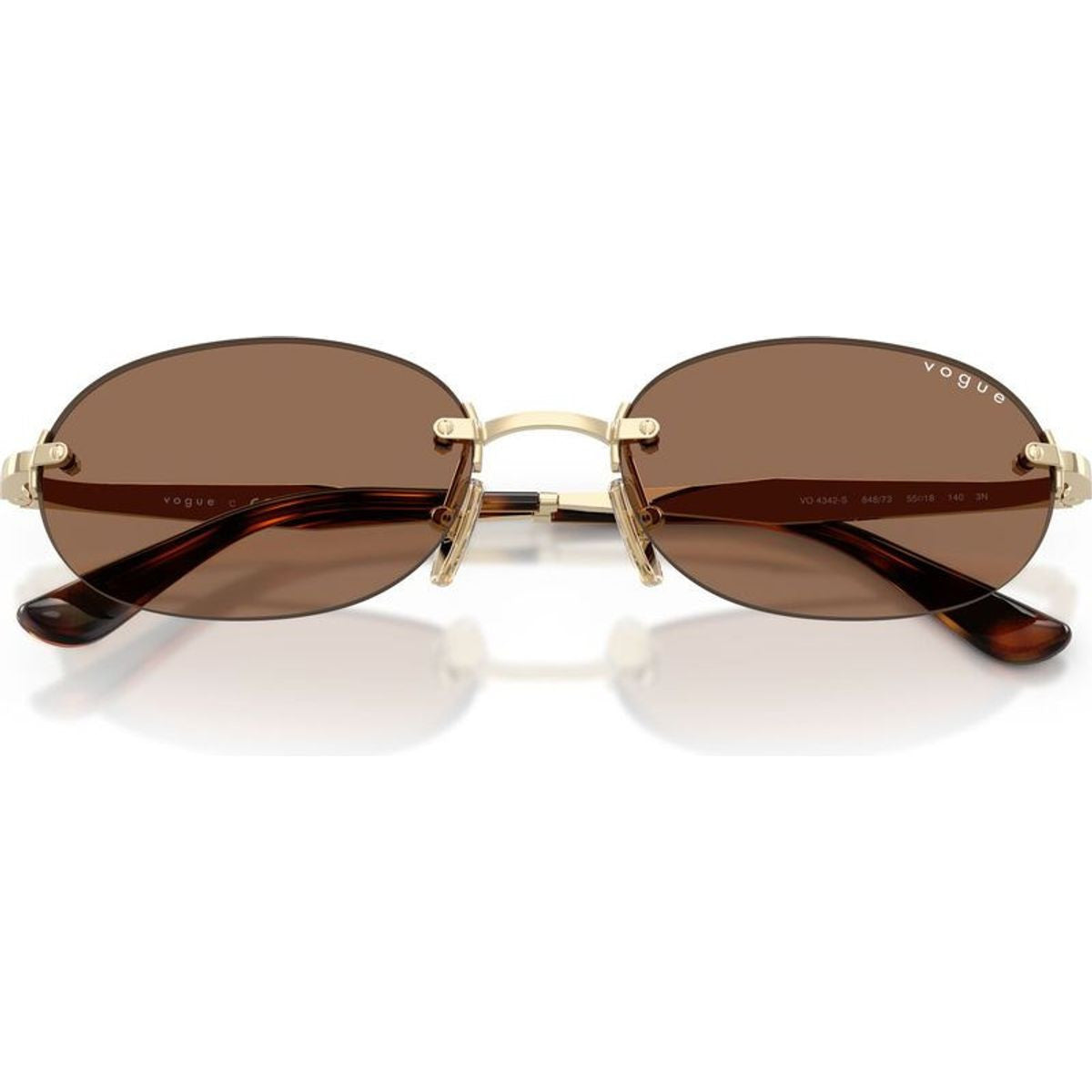 VO4342S, Pale Gold/Dark Brown Lenses