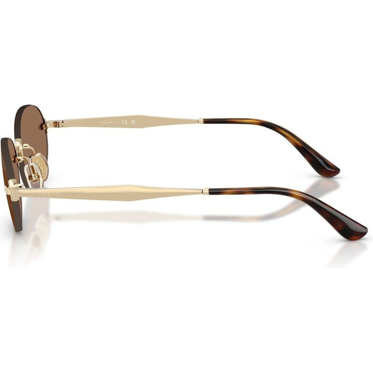VO4342S, Pale Gold/Dark Brown Lenses