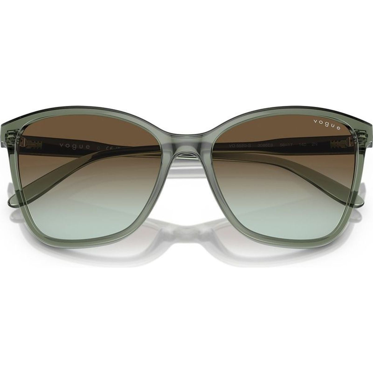 VO5520S, Transparent Mallard Green/Dark Brown Green Gradient Lenses