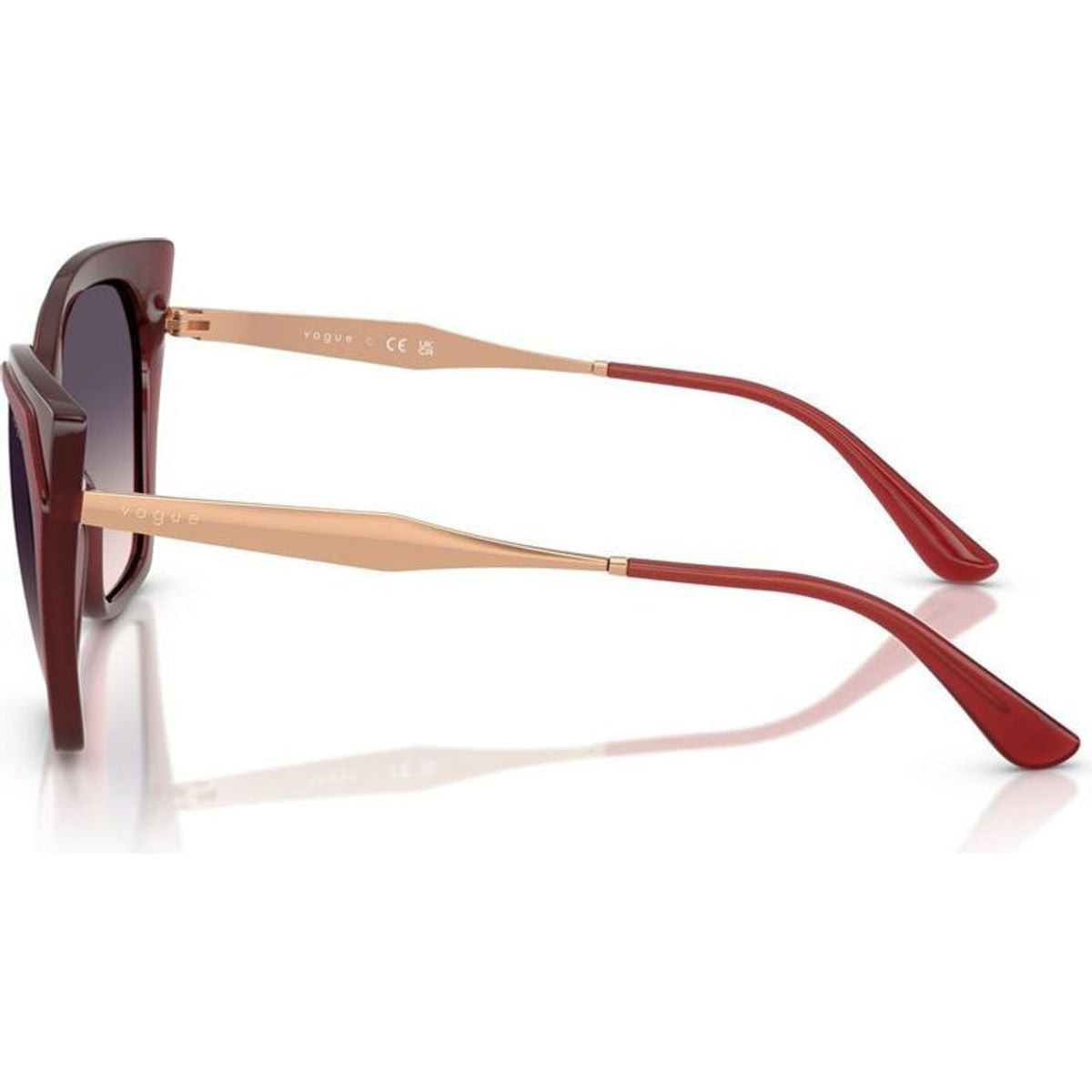 VO5521S, Top Red and Opal Red/Dark Grey Pink Gradient Lenses