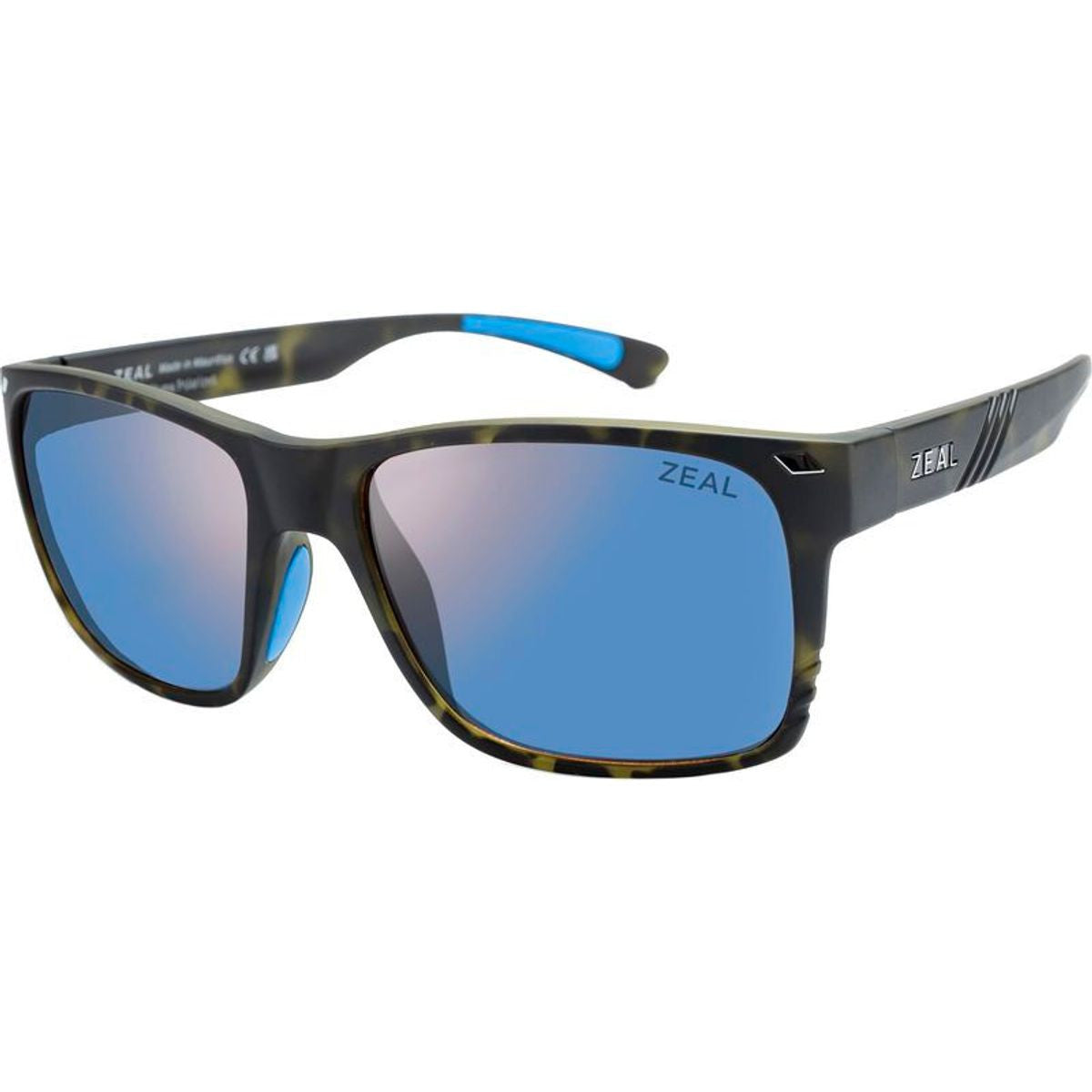 Brewer, Matte Green Havana/Horizon Blue Polarised Lenses