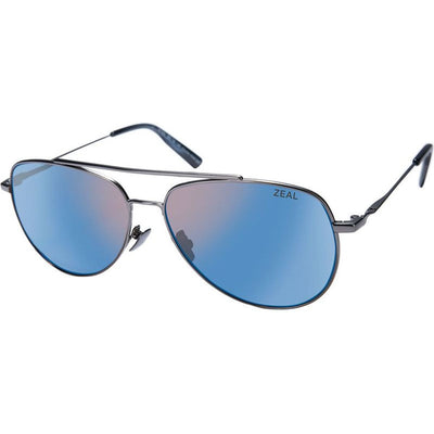 Hawker, Matte Silver/Horizon Blue Mirror Polarised Lenses