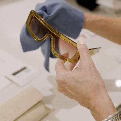 Cleaning sunglasses