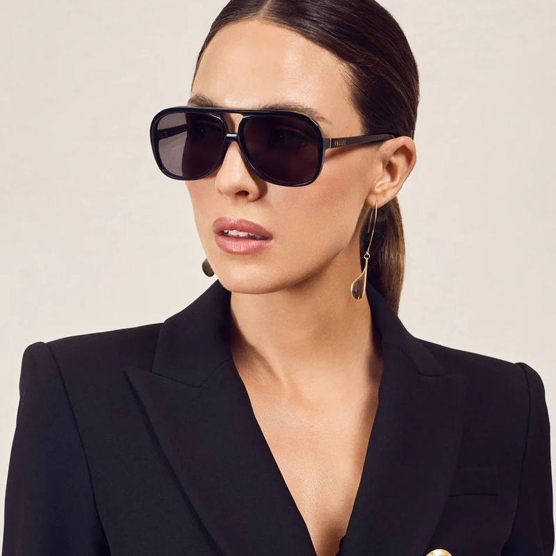 Bang Bang, Gloss Black with Metal Trim/Black Gradient Lenses