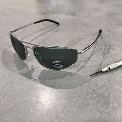 Sunglasses with screw