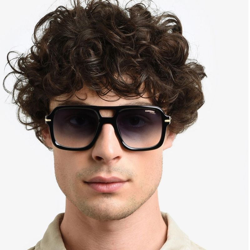 317/S, Striped Black/Dark Blue Gradient Lenses