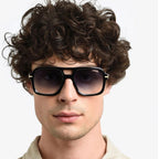 317/S, Striped Black/Dark Blue Gradient Lenses