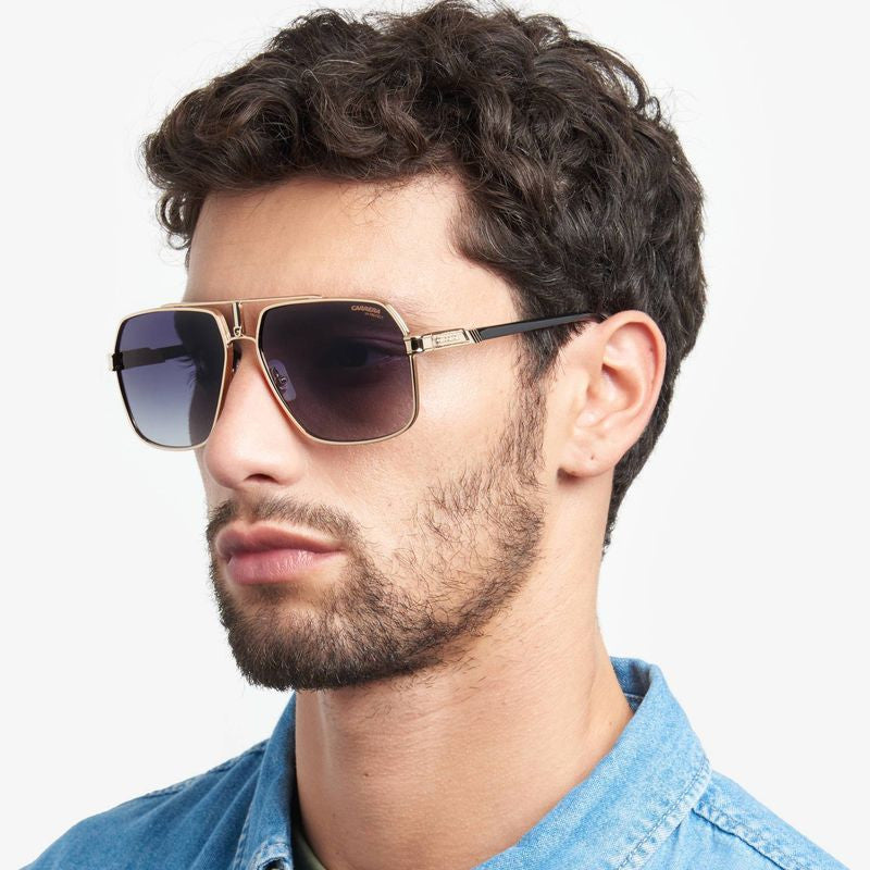 1055/S, Black and Gold/Dark Grey Gradient Lenses