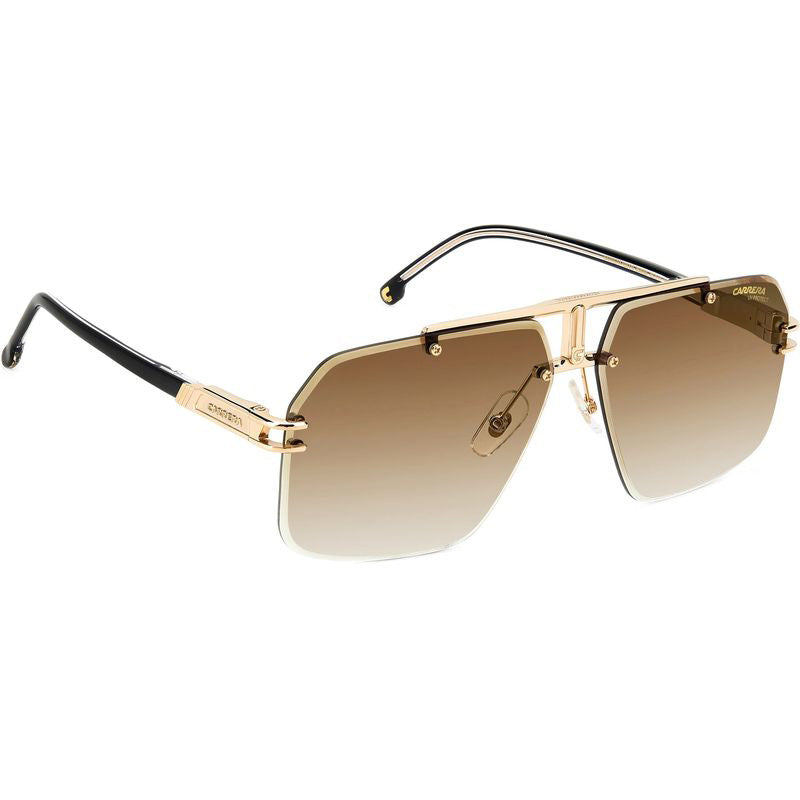 1054/S, Black and Gold/Black Brown Green Gradient Lenses