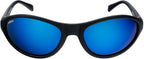 Thunder +, Matte Black/Blue Mirror Glass Polarised Lenses